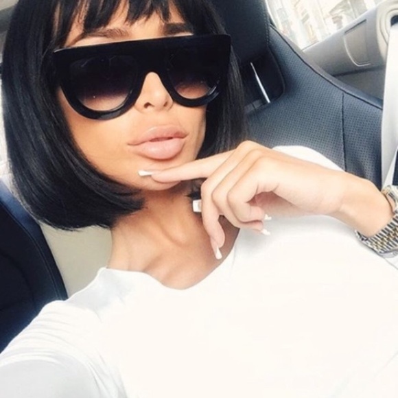 SIN CITY Fashion Oversized BLACK SQUARE Sunglasses